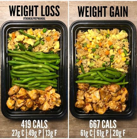 Fat Loss Vs Weight Gain Meals, Asian Style Meal Prep, Lunch Ideas For Weight Gain Meal Prep, Meal Prep Weight Gain, Weight Gain Meals, Resep Diet, Healthy Weight Gain, Fat Workout, Dash Diet