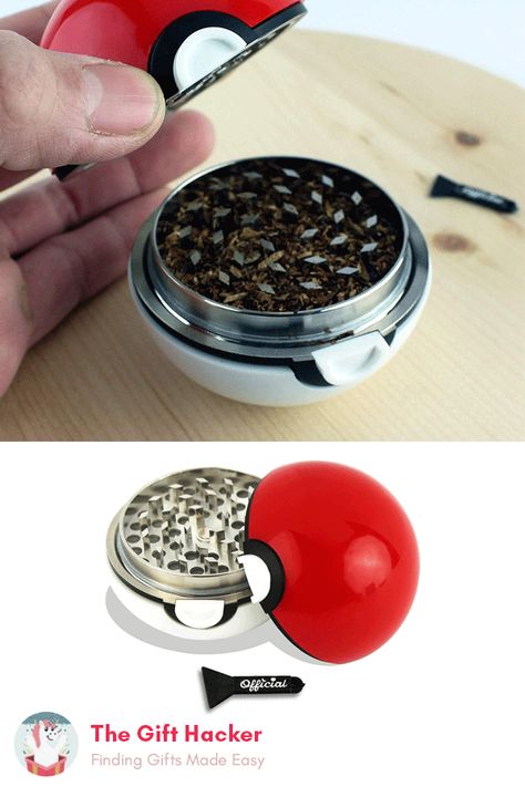 For the gadget-loving Pokemon fans we present this Pokeball herb grinder.  It comes with a handy little scraper and the whole is presented in a cute little gift box.  Voted one of the best Pokemon gift ideas for people who love to cook.  Best Pokemon Gifts For Him | Pokemon Gifts For Her | Pokemon Gifts For Boyfriend | Geek Pokemon Gift Ideas  #pokemon Diy Pokémon Gifts, Pokemon Stuff To Buy, Pokemon Gifts For Boyfriend, Anime Gift Ideas For Him, Pokemon Boyfriend Gifts, Pokemon Gifts Kids, Pokeball Gift, Pokemon Gift Ideas, Pokemon Christmas Gifts