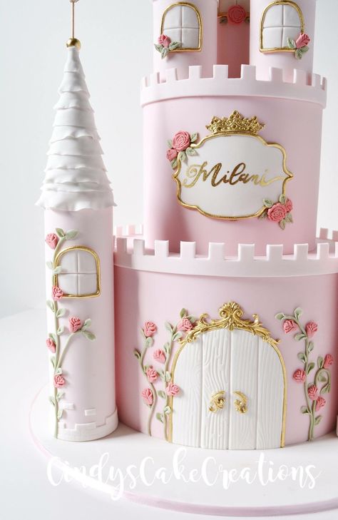 Palace Cake, Aurora Cake, Princess Theme Cake, Castle Cakes, Bolo Panda, Castle Birthday Cakes, Cindy Smith, Princess Castle Cake, Princess Cakes