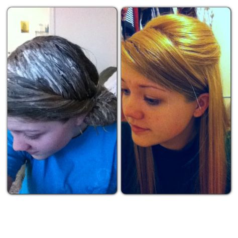 Baking soda and peroxide... Blonde hair! <3 or lightens the hair. Wonder if its "orange blonde" Baking Soda, Blonde Hair, Blonde, Dreadlocks, Wonder, Orange, Hair Styles, Hair, Beauty