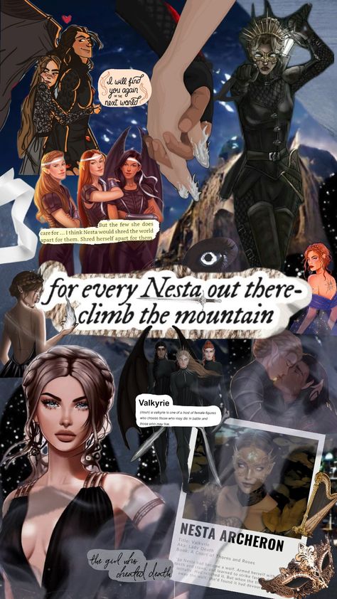 #nessian #nesta #cassian #acosf #acotar #valkyrie #climbthemountain #gwyn #emerie #sarahjmaas Nesta And Cassian Wallpaper, Cassian Training, Nesta Winter Solstice, Nesta Emerie Gwyn, Nesta Ballgown, Gwyn Acosf, Nesta Valkyrie, Acosf Valkyrie, Emerie Acotar