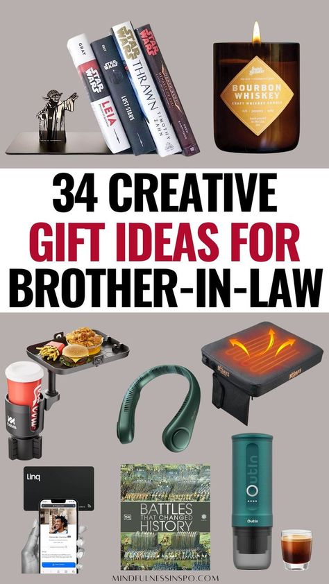 34 creative gift ideas for brother in law on mindfulnessinspo.com Christmas Presents For Brother, Christmas Gifts Brother, Birthday Presents For Brother, Presents For Brother, Brother In Law Gifts, Gifts For Brother In Law, In Law Gift Ideas, Best Gift For Brother, Birthday Present For Brother