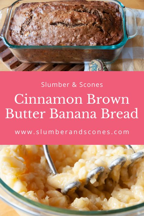 Brown Butter Banana Bread, Quick Banana Bread, Butter Banana Bread, Cinnamon Scones, Paleo Meal Plan, Healthier Desserts, Make Banana Bread, Cinnamon Brown, Cinnamon Banana