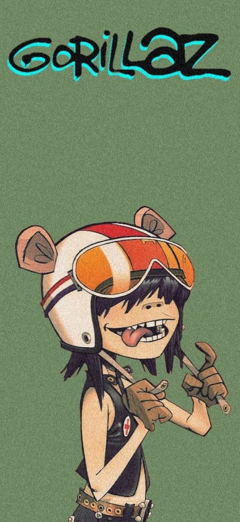 Gorillaz Wallpaper Iphone, Gorillaz Poster, Gorillaz Wallpaper, Gorillaz Noodle, Russel Hobbs, Rock Band Posters, Gorillaz Art, Indie Drawings, Band Wallpapers