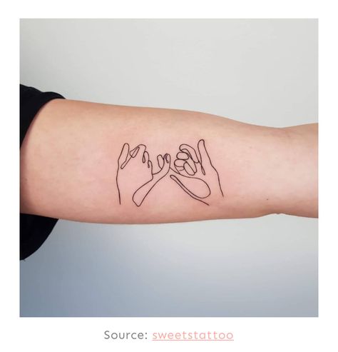 Promise Hand Tattoo, Pinky Tattoo, Pinky Promise Tattoo, Simple Tats, Promise Tattoo, Single Line Tattoo, Home Tattoo, Pinky Promise, Tattoo Set