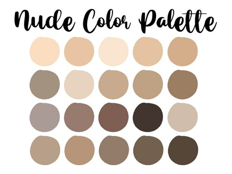 Pastel Brown Palette, Aesthetic Brown Color Palette, Procreate Pallete, Nude Color Palette, Beige Color Palette, Bedroom Colour Palette, Color Plan, Hex Color Palette, Color Palette Challenge