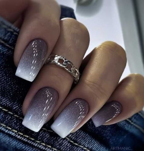 Unghie Sfumate, January Nails, Fancy Nails Designs, Ombre Acrylic Nails, Stylish Nails Designs, Work Nails, Ombre Nail Designs, Nails 2023, Get Nails