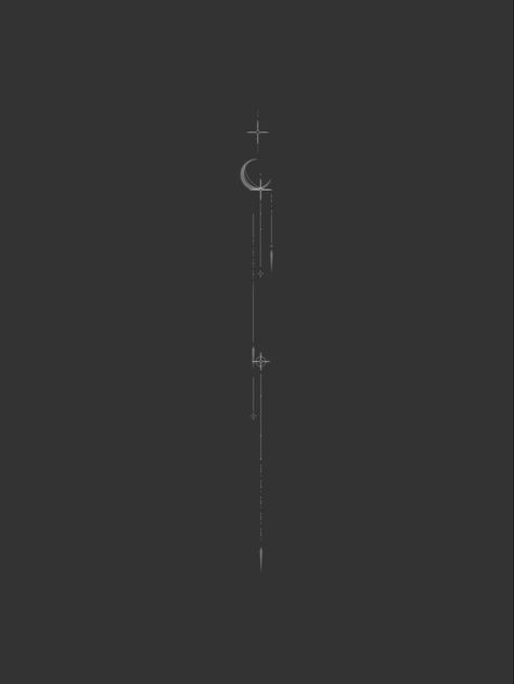 Moon Spinal Tattoo, Mid Spine Tattoo, One Line Tattoo Minimalist, Fine Line Spine Tattoo, Invisible Tattoo, Vertical Tattoo, Back Tattoo Women Spine, Astronomy Tattoo, Ornamental Art