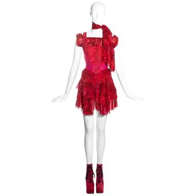 1stDibs: Antique and Modern Furniture, Jewelry, Fashion & Art Vintage Vivienne Westwood, Vivienne Westwood Dress, Cotton Corset, Vivienne Westwood Red, Strapless Evening Gowns, Black Lace Corset, Pink Corset, Designer Evening Dresses, Lace Bustier