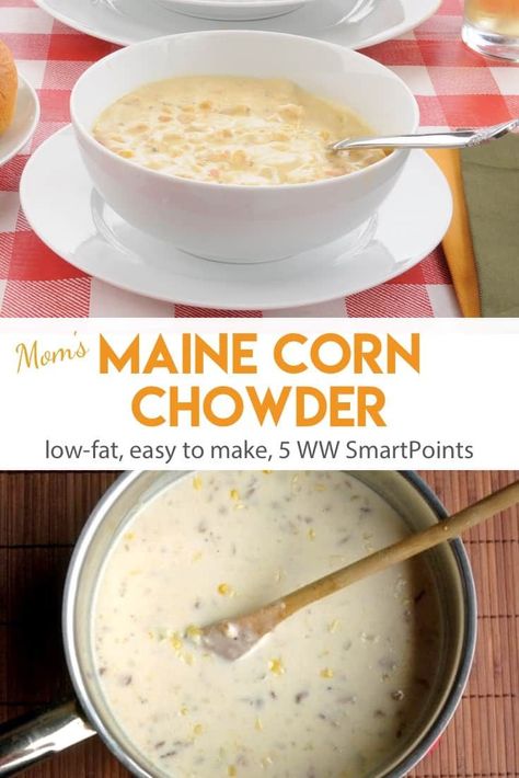 Corn Chowder Soup, Ww Dinner, Dinner Soup, Favorite Soups, Corn Chowder Recipe, Chowder Soup, Fried Corn, Ww Freestyle, Chowder Recipe