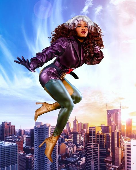 Keke Palmer Rogue, Marvel Fancast, X Man Cast, Rogue Cosplay, Rogue Xmen, Black Cosplayers, Black Superheroes, Black Cosplay, X Men Evolution