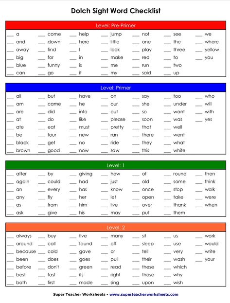 Sight word list Sight Words Assessment, Sight Word List, Sight Words List, Dolch Sight Words, Word List, Sight Word, Sight Words, Assessment, Back To School