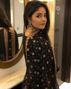 We are in love with this look of zaira 😍 What you think ? . . . #indianbride #indianwear #indianweddings #indianfashion #indiangroom… Zaira Wasim, Alia Bhatt Photoshoot, Divyanka Tripathi, Salwar Kamiz, Makeup For Teens, Trendy Dress Outfits, Street Fashion Photography, Bollywood Girls, Stylish Dress Designs