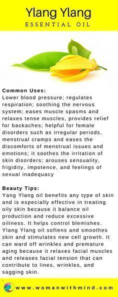 Ylang Ylang Essential Oil Guide & Application #essentialoils #diybeauty Uses For Essential Oils, Essential Oils For Pain, Essential Oils Guide, Ylang Ylang Essential Oil, Essential Oil Benefits, Healing Oils, Oil Diffuser Blends, Oil Benefits, Oil Uses