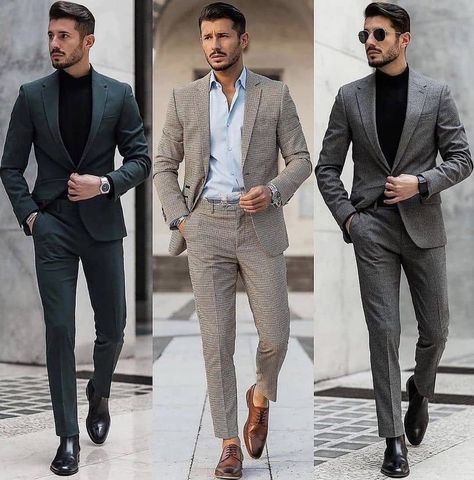 Man Closet, Mens Fashion Dress Shirts, Men In Suits, Suits And Sneakers, Blazers For Men Casual, Mens Casual Suits, Suit Styles, Stylish Mens Suits, Mens Smart Casual Outfits