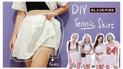 #blackpink #DIY #tennisskirt #lisa #jennie #rose #jisoo #fashion #style #tutorial Jisoo Fashion Style, Diy Tennis Skirt, Blackpink Diy, Jisoo Fashion, Lisa Jennie Rose, Style Tutorial, Jennie Rose, Like And Comment, Tennis Skirt