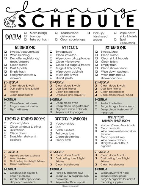 Easy Cleaning Schedule, Rutinitas Harian, Household Cleaning Schedule, Cleaning Schedule Printable, Clean House Schedule, How To Clean Mirrors, House Cleaning Checklist, School Schedule, Weekly Cleaning