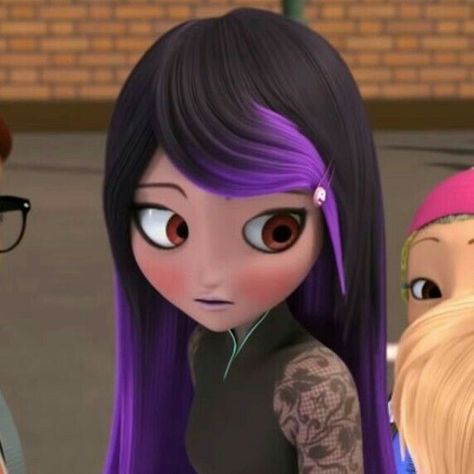 Juleka Couffaine Aesthetic, Juleka Miraculous, Jinx Aesthetic, Juleka Couffaine, Futuristic Helmet, Miraculous Ladybug Anime, Animated Cartoons, Cat Noir, Visual Novel