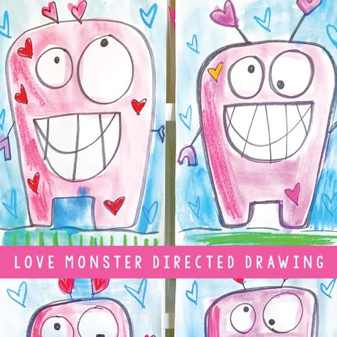 Easter Bunny Directed Drawing | From the Pond Bunny Directed Drawing, Guided Drawing Kindergarten, Snowman Directed Drawing, Monster Directed Drawing, Art Project For Kindergarten, Project For Kindergarten, Drawing Kindergarten, Directed Drawing Kindergarten, Valentines Robots