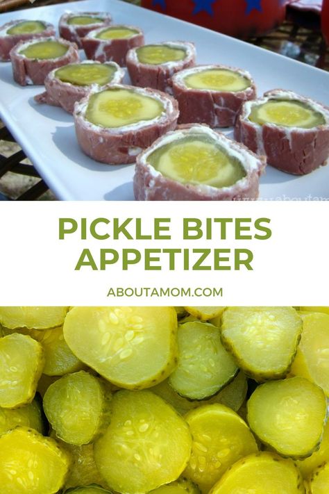 These pickle bites couldn’t be any easier to make for a simple appetizer for Sunday football food. Pickle lovers will absolutely love this. Sunday Football Food, Pickle Bites, Football Sunday Food, Pickle Appetizers, Simple Appetizer, Skewer Appetizers, Yummy Bites, Sunday Football, Superbowl Appetizers