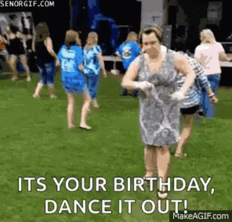 Birthday Dance GIF - Birthday Dance Moves - Discover & Share GIFs Happy Birthday Humorous, Funny Happy Birthday Gif, Happy Birthday Dancing, Happy Birthday Drinks, Happy Birthday Funny Humorous, Birthday Dance, Birthday Wishes Gif, Funny Happy Birthday Song, Birthday Jokes