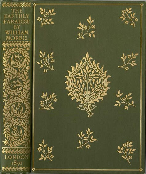 Barbara Brackman's MATERIAL CULTURE: Morris The Earthly Paradise Book Rebinding, Vintage Book Cover, Ancient Books, Vintage Book Covers, Beautiful Book Covers, Book Cover Art, Arts And Crafts Movement, Vintage Ephemera, Rare Books