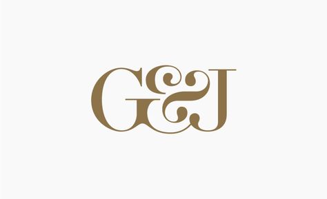 Gabriella&Jean monogram logo / 2013 by kissmiklos Jean Wedding, Louise Fili, Letters Typography, Logo Monogramme, Best Branding, Logo Elements, Sign Logo, Logo Identity, Identity Branding