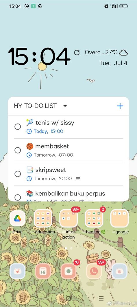 #cute #wallpaper #groupingApp #mytodolist #googletask #homescreen To Do List App, Todo List App, Cute Home Screen, Google Tasks, Cute Home Screens, Todo List, Task List, Home Screen, App Icon