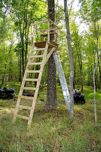 Homemade Tree Stand, Tower Deer Stands, Hunting Tree Stand, Deer Blind Plans, Tree Stand Hunting, Diy Hunting, Deer Hunting Stands, Hunting Shack, Deer Blinds