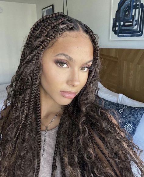 Fake Hair Braids, Braids For Summer, Cute Braid Hairstyles, Hair And Skin Vitamins, Braids Dreads, Braid Inspiration, Big Box Braids Hairstyles, Goddess Braids Hairstyles, Colored Curly Hair