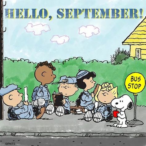 Wishing all my friends & family a wonderful & safe September.  With Charles M. Schulz's Peanuts Gang. Peanuts By Schulz, Peanuts Comic Strip, Happy September, Snoopy Funny, Peanuts Cartoon, Hello September, Snoopy Quotes, Snoopy Pictures, Snoop Dog