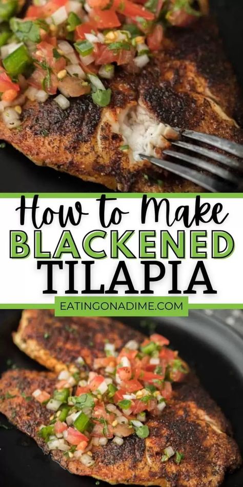 Stove Top Fish Recipes, Talapia Ideas Stove Top, Seafood Night, Pan Fried Tilapia, Frozen Tilapia, Bariatric Meals, Fried Tilapia, Blackened Tilapia, Grilled Tilapia