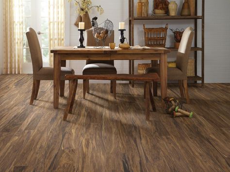 LARGO MIX - LIGURIA HICKORY - Room View Shaw Flooring Hardwood, Maple Hardwood Floors, Sustainable Flooring, Dining Room Floor, Maple Floors, Deep Carpet Cleaning, Wood Floors Wide Plank, Shaw Floors, Granite Flooring