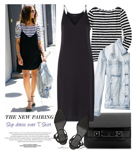 "Slip Dress Over T-Shirt" by arethaman ❤ liked on Polyvore featuring J.Crew, Proenza Schouler, RVCA, Alexander Wang, Tshirt, layering, slipdress and springlayers Dress And Tshirt Layer Outfit, Tshirt Layering, Dress With Shirt Underneath, Layered Slip Dress, Street Style Fall Winter, Summer Attire, Tee Dress, Rock Style, Proenza Schouler