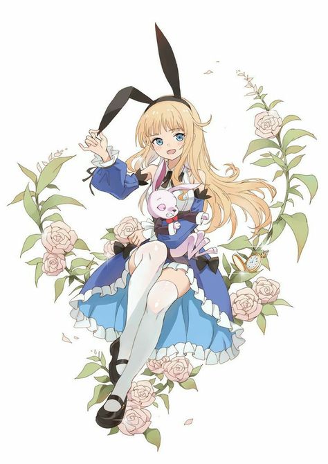 Alice In Wonderland Fanart, Alice Anime, Alice In Wonderland Artwork, Disney Princess Anime, Alice Cosplay, Alice In Wonderland Drawings, Wonderland Artwork, Alice In Wonderland Aesthetic, Princess Art