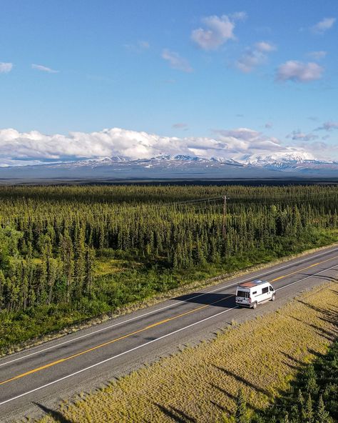 Take the trip of a lifetime and drive the Alaska Highway. This daunting road trip will take you from Canada all the way to Alaska. This complete guide includes a map of all the spots along the Alaska Highway, a fantastic Alaska Highway itinerary, and tips for taking on this road trip! So, what are you waiting for? Kluane National Park, Alaska Highway, Kenai Fjords, Stone Mountain, Alaska Travel, Whale Watching, The Trip, Van Life, Alaska