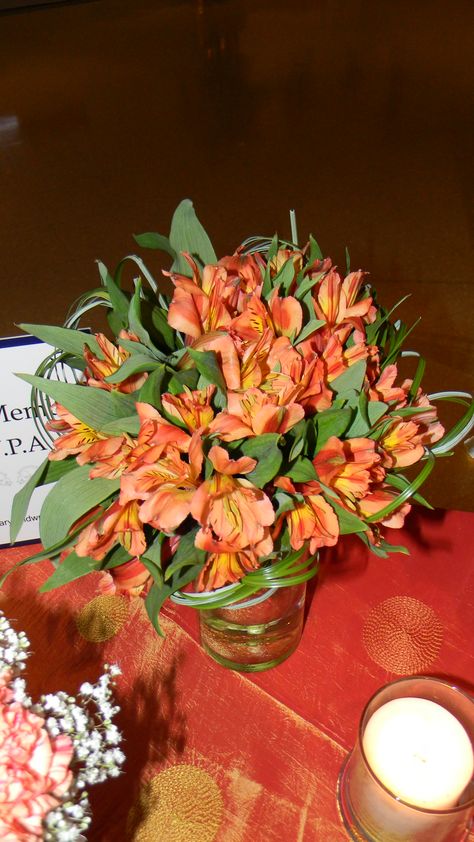 Prom Flowers Bouquet Orange Dress, Light Orange Flower Bouquet, Orange Bouquet Prom, Orange Flowers Bouquet Vase, Orange Alstroemeria Bouquet, Alstroemeria Bouquet, Mint Bouquet, Alaskan Wedding, Orange Centerpieces