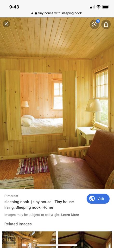 Alcove Bed, Cross Ventilation, Sleeping Nook, Bed Nook, Tiny Spaces, Box Bed, Tiny House Living, Tiny House Design, Tiny Living