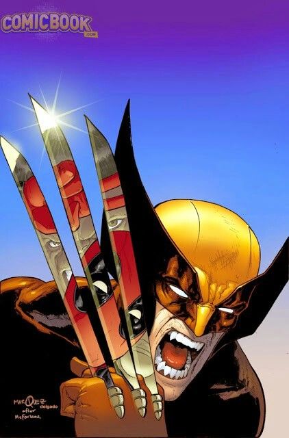 Deadpool reflection in claws Gray Hulk, Wolverine Comic Art, David Marquez, Wolverine Artwork, Marvel Wolverine, Wolverine Comic, Wolverine Art, The Wolverine, Wolverine Hugh Jackman