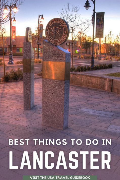 Plenty of sightseeing awaits those who are looking to travel to beautiful Lancaster, California. This city north of Los Angeles is currently among the fastest growing cities in the United States. Discover all the fun and entertaining things to do in Lancaster. This guide forms part of our Visit the USA Travel Guidebook. | Travel Dudes #Lancaster #California | things to do in lancaster | things to do in lancaster ca | things to do in lancaster california Lancaster California, This City, North America Travel, Usa Travel, California Travel, Plan Your Trip, City Guide, Guide Book, Lancaster