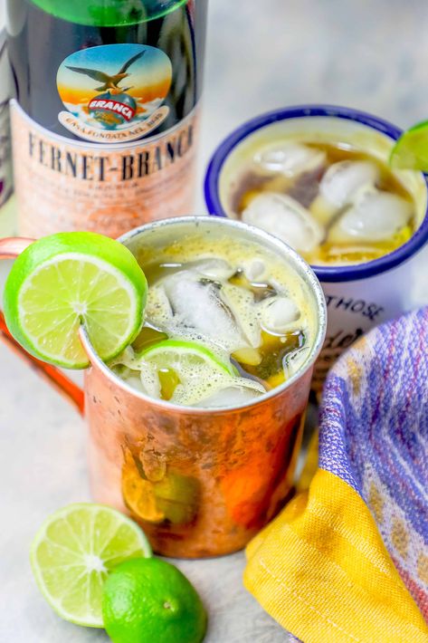 Italian Mule Cocktail with Fernet and Ginger Beer Recipe Ginger Beer Recipe, Beer Recipe, Italian Cocktails, Mule Cocktail, Bar Recipes, Alcohol Recipes, Top Recipes, Moscow Mule, Ginger Beer