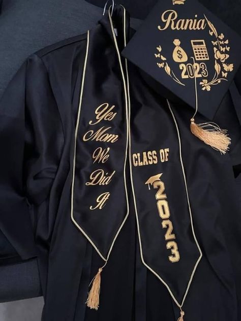 Graduation Robe Design, Graduation Robes, Funny Charts, Graduation Sash, Graduation Party Planning, Graduation Photography Poses, Graduation Design, Graduation Gown, Graduation Stole