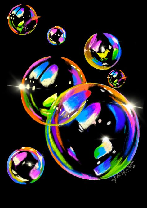 Bubblegrunge Aesthetic, Neon Bubbles, Pastel Bubbles, Bubbles Painting, Halloween Live Wallpaper, Bubble Magic, Bubble Drawing, Watercolor Wolf, Bubble Pictures