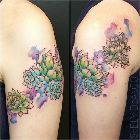 Succulents Tattoo, Succulent Tattoos, Succulent Tattoo, Arizona Tattoo, Purple Succulents, Plant Tattoo, Cute Tattoos For Women, 1 Tattoo, Pretty Colors