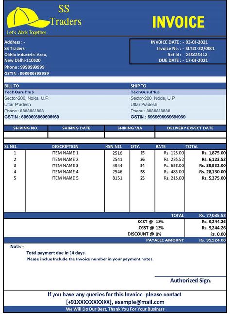 Here is the Preview of Colourful GST Invoice Format (Excel .xlsx file download)     Related Articles: All Invoice Format ... Read moreColourful GST Invoice Format in Excel (Download .xlsx file) The post Colourful GST Invoice Format in Excel (Download .xlsx file) appeared first on TechGuruPlus.com. Gst Bill Format, Invoice Format In Excel, Bill Format, 30x50 House Plans, Quotation Format, Invoice Format, Logo Design Art, Certificate Templates, Positive Quotes