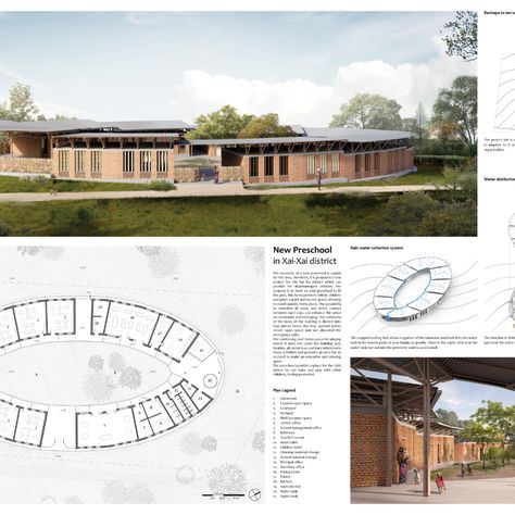 Boards for the architecture competition Mozambique Preschool - a school in Africa Nature School Architecture, School Concept Architecture Ideas, Eco School Architecture, African School Architecture, Primary School Design Architecture Plan, Sustainable School Architecture, Architecture Boards, School Building Plans, Primary School Africa Architecture