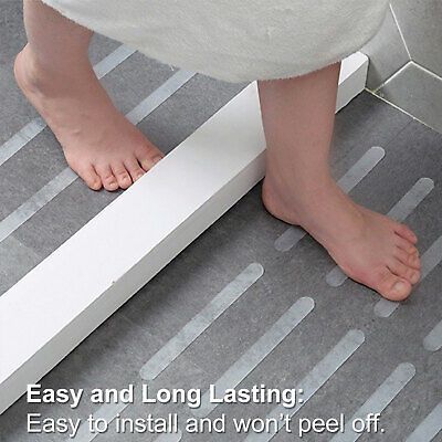 60Pc Non Slip Strips Bathtub Shower Stickers Anti Skid Floor Stair Safety Treads | eBay Under Bed Shoe Storage, Stair Ladder, Bathroom Bathtub, Bathroom Gadgets, Wall Mounted Cabinet, Apartment Essentials, Bathroom Vanity Cabinets, Bathtub Shower, Slip And Fall