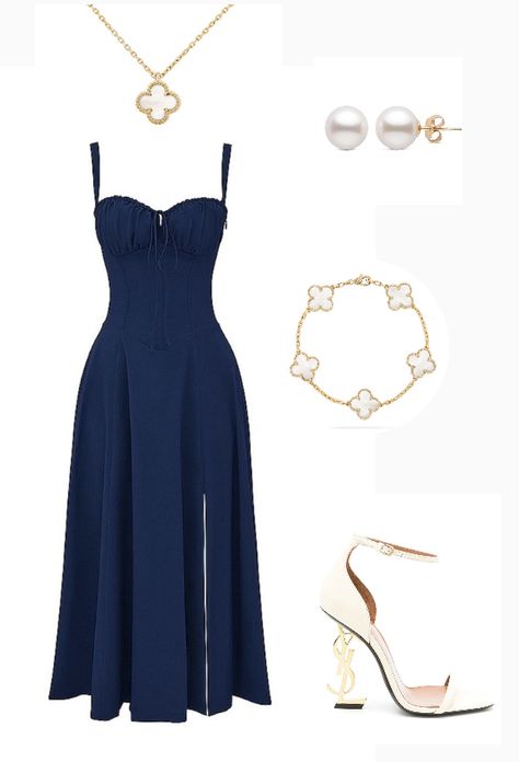 Navy Blue Dress Outfit, Outfit Ideas Dressy, Dress Outfits Party, Trendy Outfit Ideas, Winter Fashion Outfits Casual, Looks Party, Effortlessly Chic Outfits, Fall Outfit Ideas, Pretty Prom Dresses