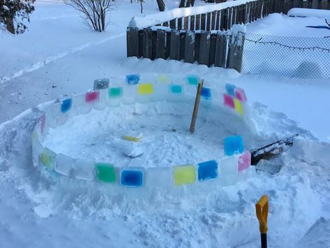 Ice Igloo, Build An Igloo, Igloo Building, Frozen Balloons, Snow Fort, Ice Block, Ice Blocks, Summer Rolls, Winter Project