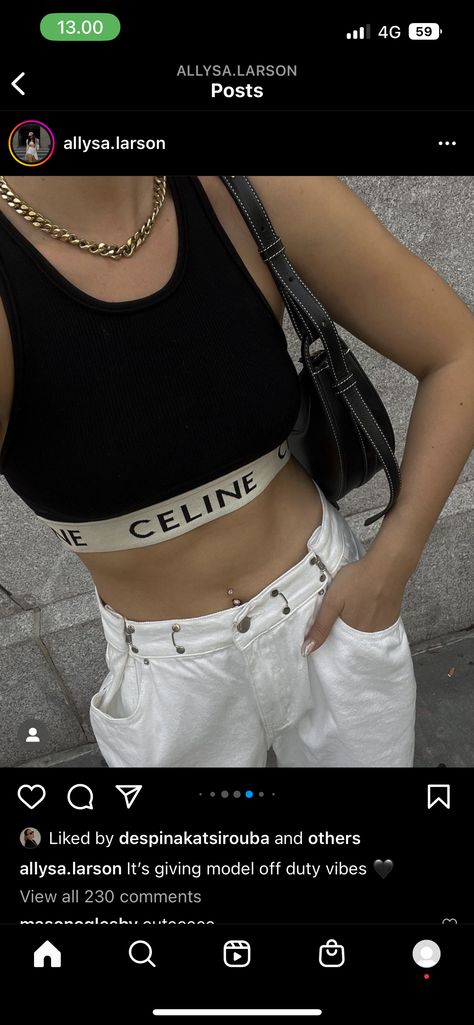 Celine Bra Top Outfit, Celine Crop Top Outfit, Celine Sports Bra Outfit, Celine Crop Top, Bra Top Outfit, Crop Top Outfit, Sports Bra Outfit, Bra Outfit, Top Outfit